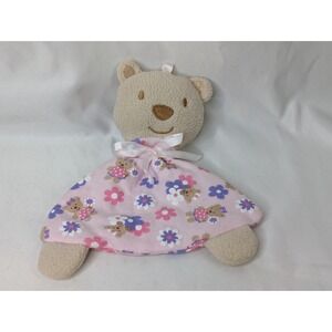 Baby Gear Mini Bear Lovey Pink Flowers 7 Inch Stuffed Animal Toy